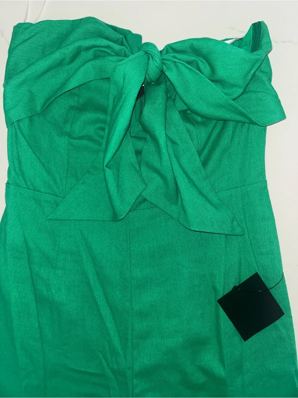 Lulus Sunshine Aura Green Tie-front Strapless Jumpsuit - Size M - Picture 9 of 9